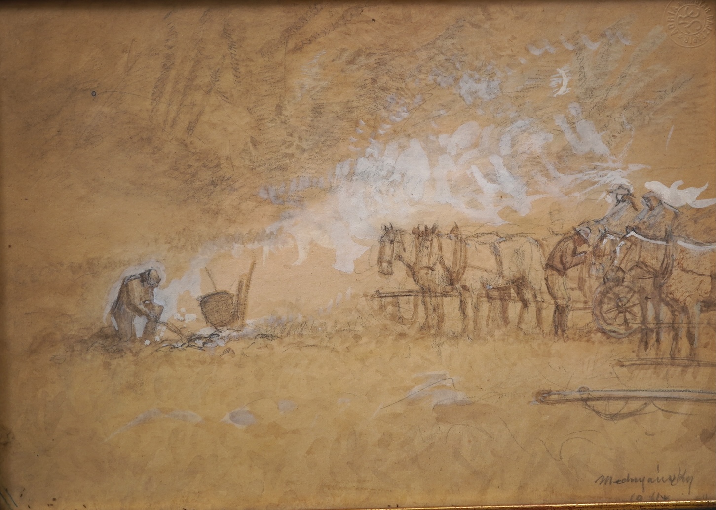Baron László Mednyánszky, Hungarian (1852-1919), Two First World War drawings